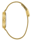 Guess Quartz Green Dial Gold Mesh Strap Watch For Women - GW0354L5
