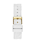 Guess Crown Jewel Multifunction Diamonds White Dial White Leather Strap Watch for Women - GW0411L1