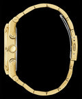 Guess Multifunction Diamonds Black Dial Gold Steel Strap Watch for Men - GW0455G2