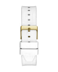 Guess Fusion Chronograph White Dial White Leather Strap Watch For Women - GW0553L2