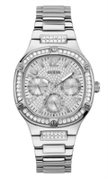 Guess Duchess Quartz Silver Dial Silver Steel Strap Watch For Women - GW0558L1