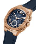Guess Headline Multifunction Quartz Blue Dial Blue Silicone Strap Watch For Men - GW0571G2