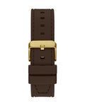 Guess Headline Chronograph Blue Dial Brown Silicone Strap Watch For Men - GW0571G5