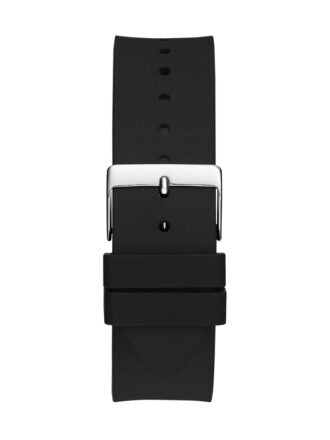 Guess G-Twist Quartz Black Dial Black Silicone Strap Watch For Men  - W0911L8