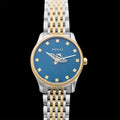 Gucci G Timeless Quartz Blue Dial Two Tone Steel Strap Watch For Women - YA1265029