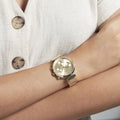 Hugo Boss Flawless Gold Dial Gold Steel Strap Watch for Women - 1502532