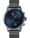 Hugo Boss Jet Blue Dial Gunmetal Mesh Bracelet Watch for Men  - 1513677