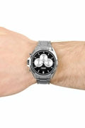 Hugo Boss Driver Black Dial Silver Steel Strap Watch for Men - 1512883