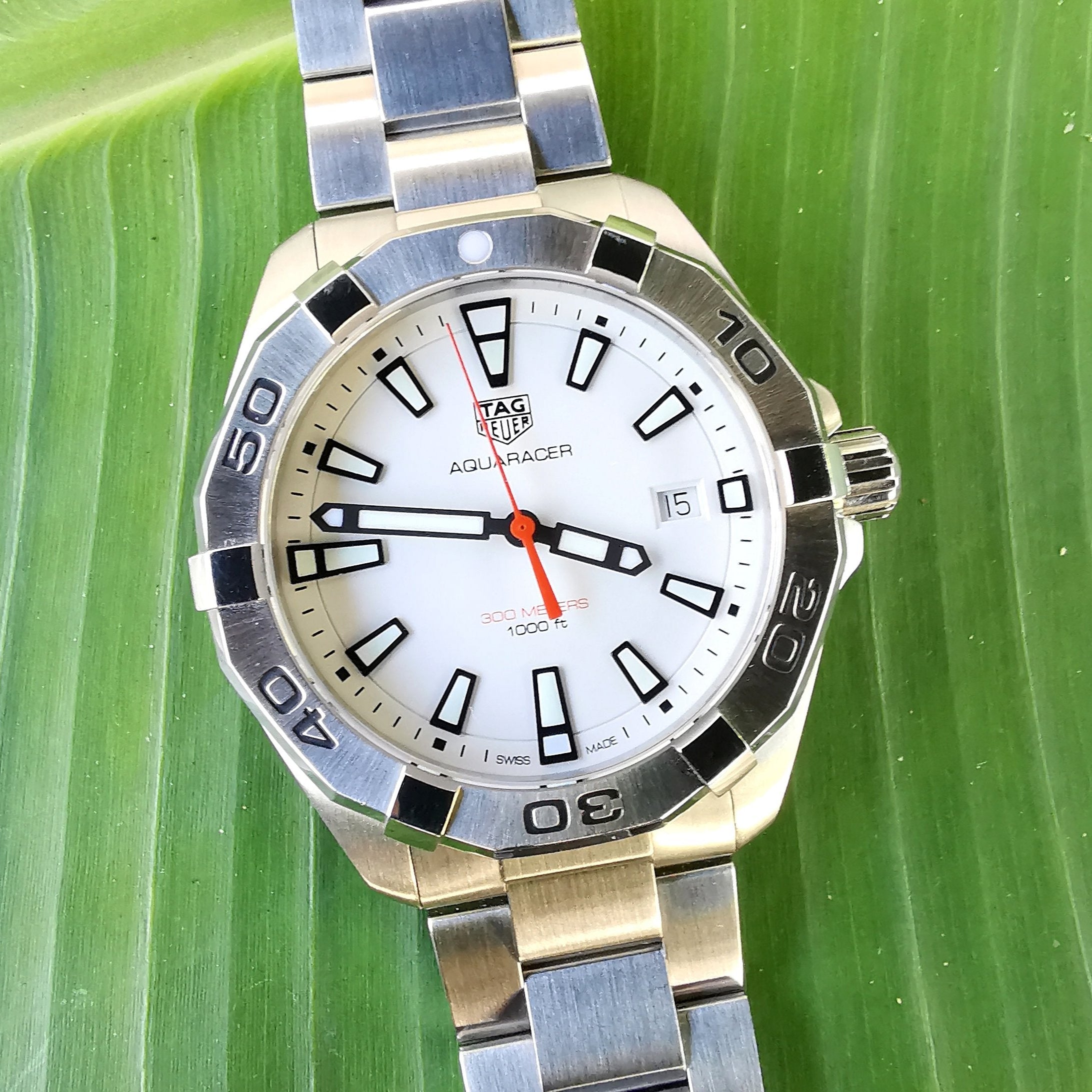 Tag Heuer Aquaracer White Dial Watch for Men - WBD1111.BA0928