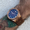 Maurice Lacroix Aikon Automatic Brown Dial Brown Leather Strap Watch For Men - AI6008-BRZ01-730-3
