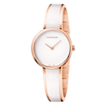 Calvin Klein Seduce White Dial Two Tone Steel Strap Watch for Women - K4E2N616