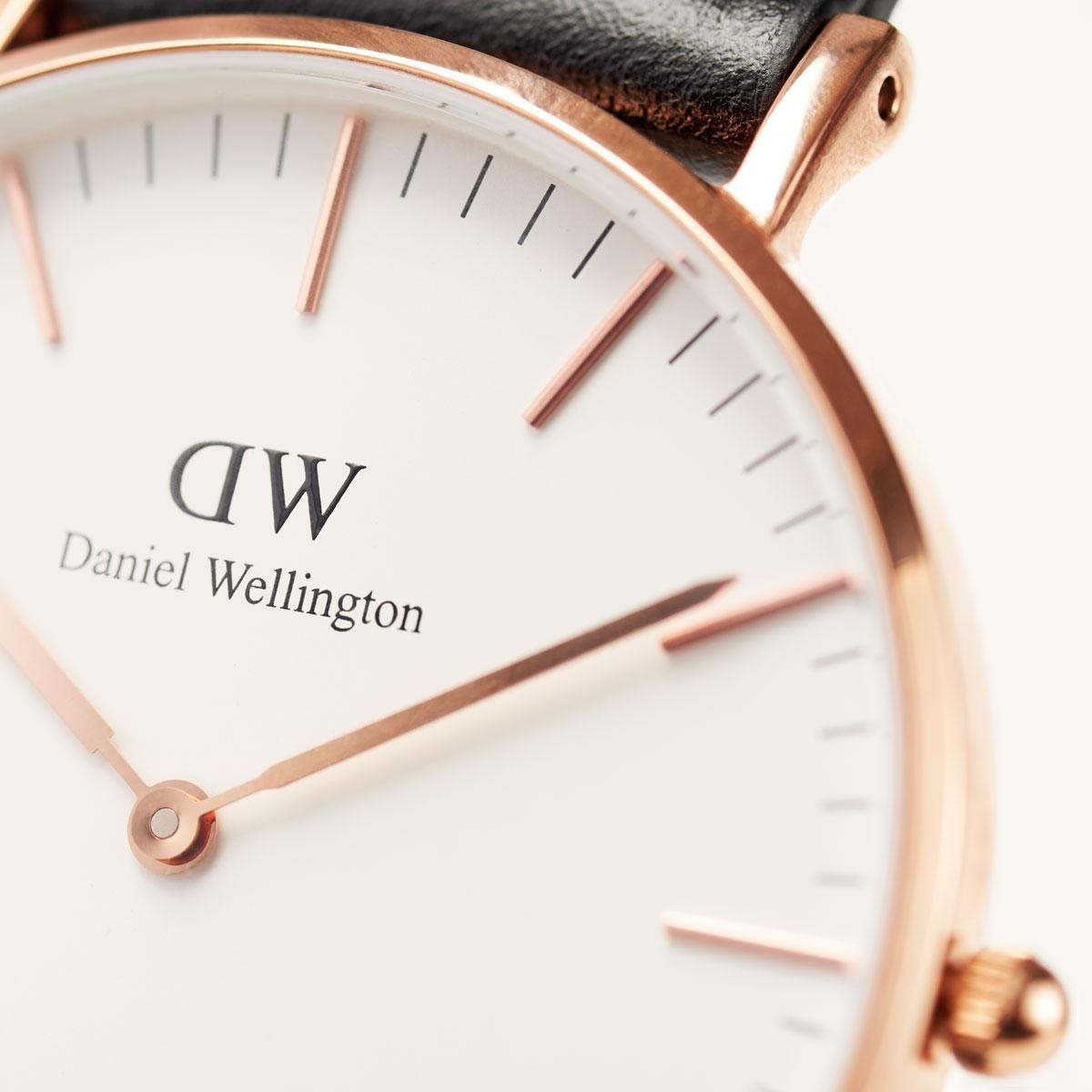 Daniel Wellington Classic St. Mawes White Dial Brown Leather Strap Watch for Men - DW00100035