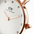 Daniel Wellington Classy Winchester White Dial Two Tone NATO Strap Watch For Women - DW00100065