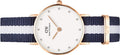 Daniel Wellington Classy Glasgow White Dial Two Tone Nylon Strap Watch For Women - DW00100066