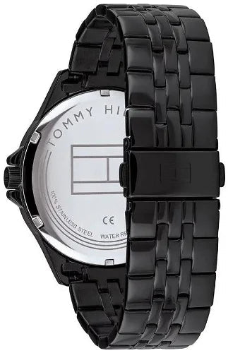 Tommy Hilfiger Shawn Quartz Black Dial Black Steel Strap Watch for Men - 1791611