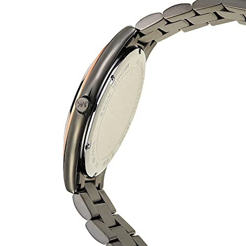 Michael Kors Runway Quartz Grey Dial Grey Steel Strap Watch For Women - MK8576