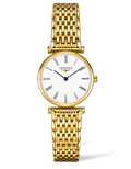 Longines La Grande Classique De Longines White Dial Gold Steel Strap Watch for Women - L4.209.2.11.8