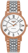 Longines Presence 38.5mm Automatic White Dial Two Tone Steel Strap Watch for Men - L4.921.1.11.7