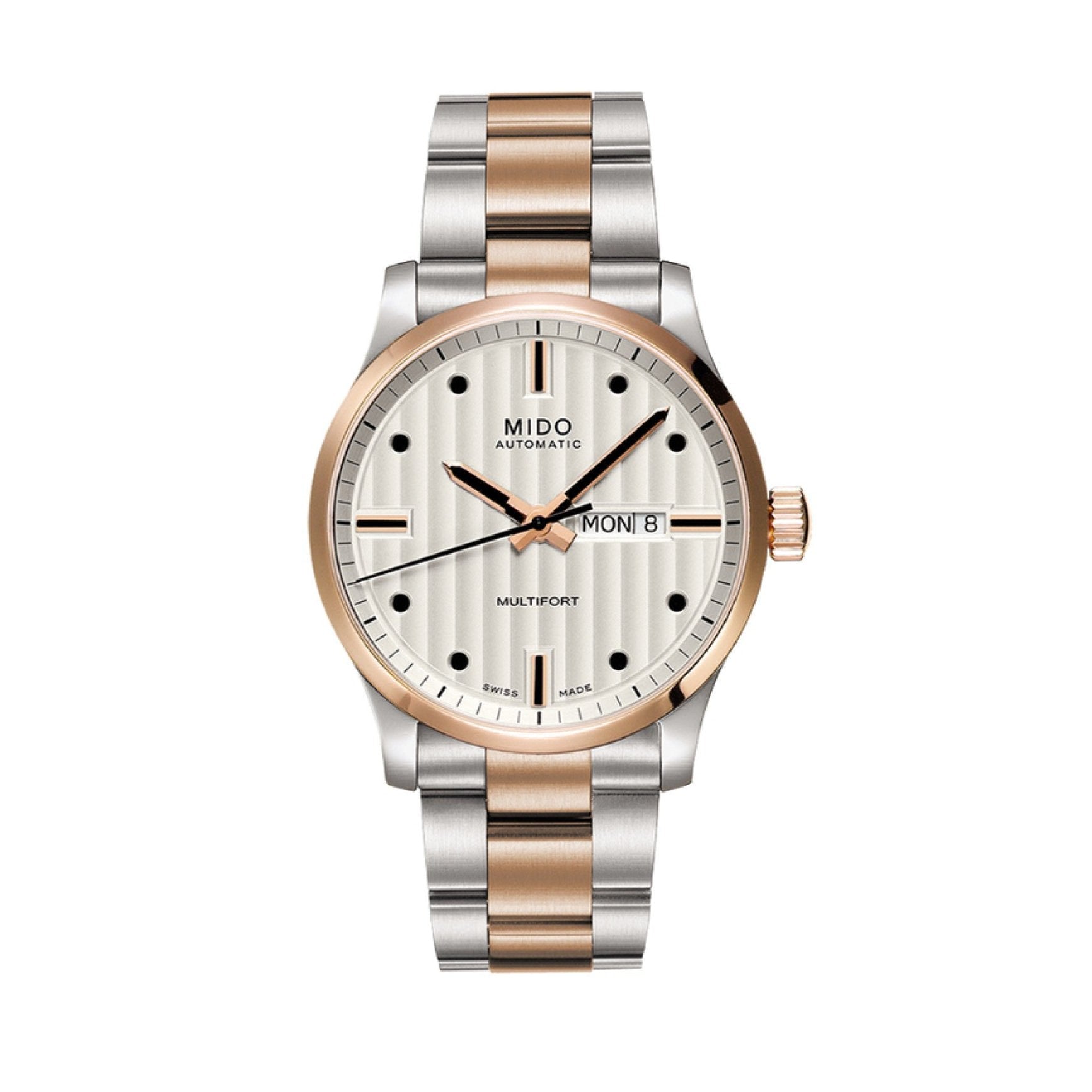 Mido Multifort Automatic Silver Dial Two Tone Steel Strap Watch For Men - M005.430.22.031.80