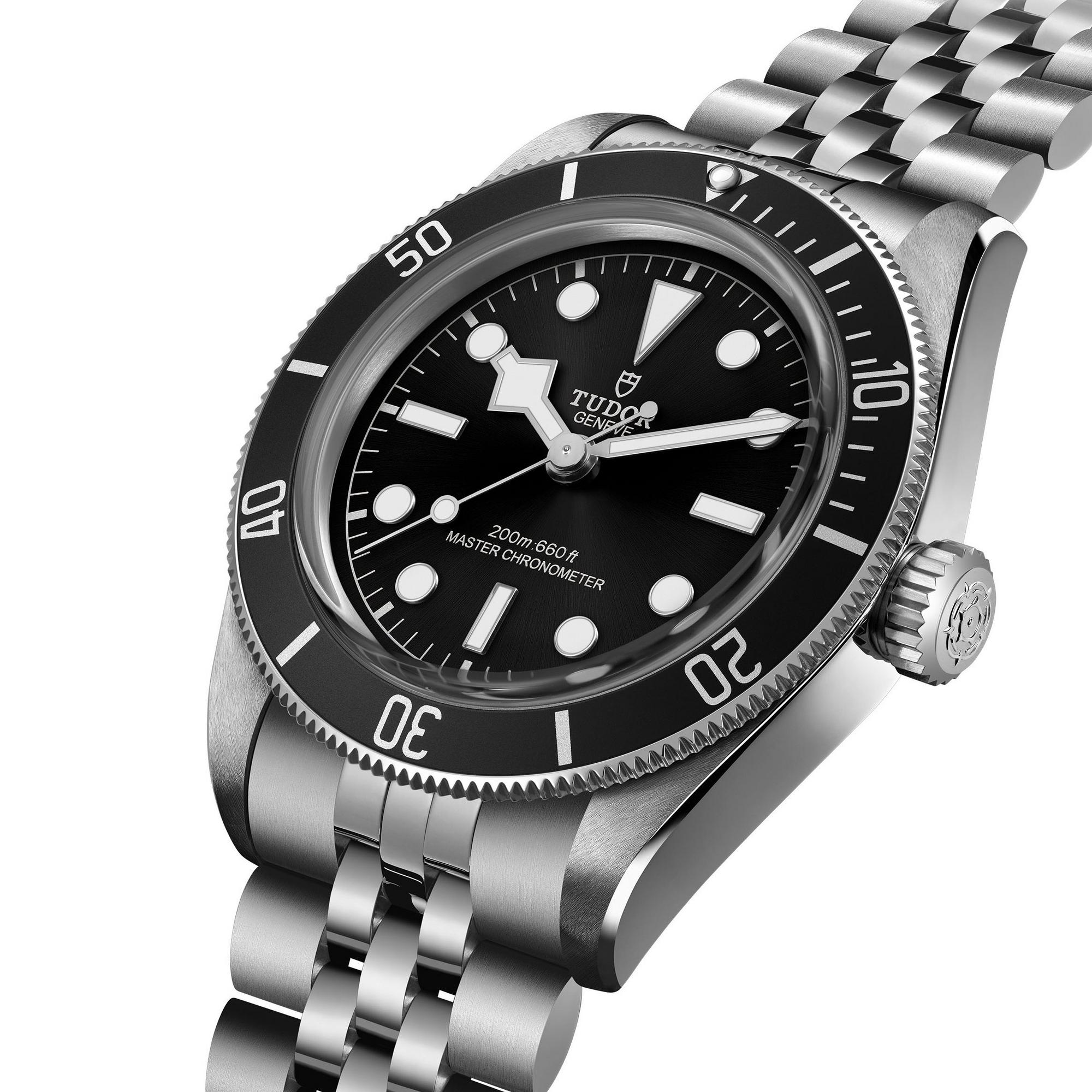Tudor Black Bay Black Dial Silver Steel Strap Watch for Men - M7941A1A0NU-0003