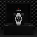 Tudor Royal Automatic Black Dial Silver Steel Strap Watch for Men - M28600-0003