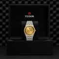 Tudor Royal Automatic Diamonds Gold Dial Two Tone Steel Strap Watch for Men - M28603-0006
