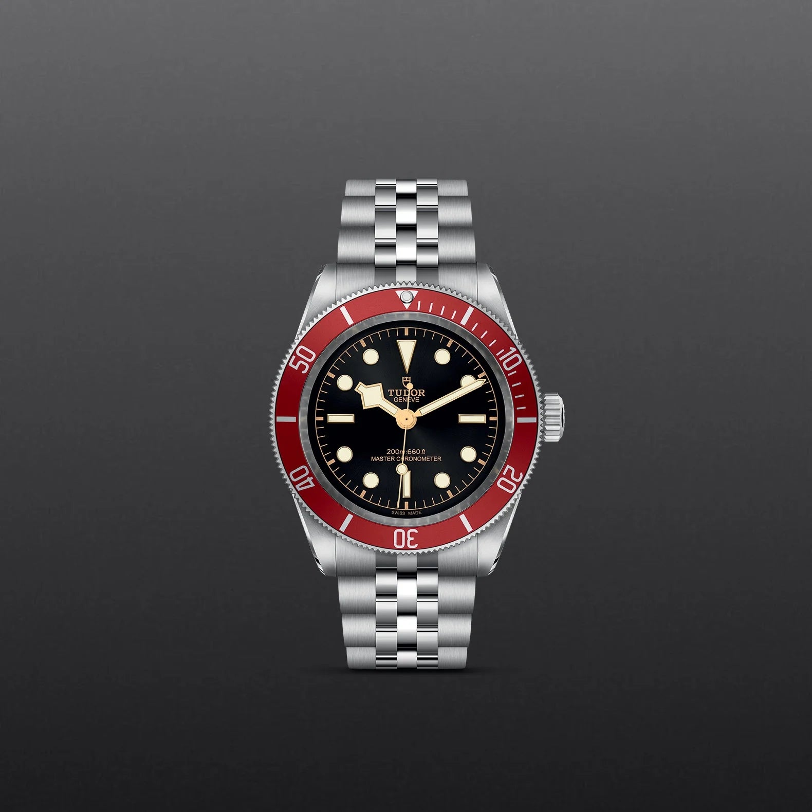 Tudor Black Bay Black Dial Silver Steel Strap Watch for Men - M7941A1A0RU-0003