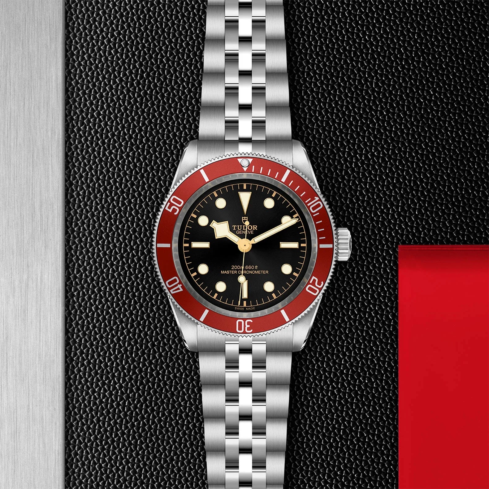 Tudor Black Bay Black Dial Silver Steel Strap Watch for Men - M7941A1A0RU-0003