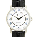 Mido Baroncelli III Automatic Silver Dial Black Leather Strap Watch For Women - M7600.4.21.4