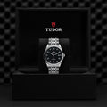 Tudor 1926 Automatic Diamonds Black Dial Silver Steel Strap Watch for Men - M91650-0004