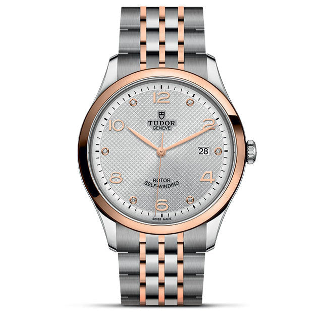 Tudor 1926 Automatic Diamonds Silver Dial Two Tone Steel Strap Watch for Men - M91651-0002