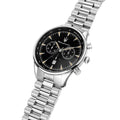 Maserati Tradizione Chronograph Black Dial Silver Steel Strap Watch for Men - R8873646004