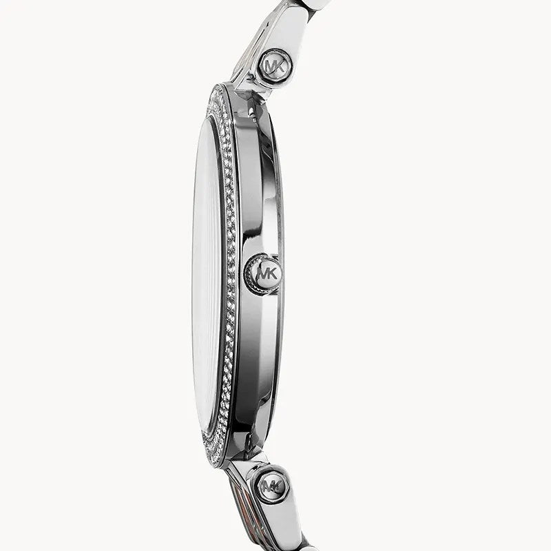 Michael Kors Darci Purple Dial Two Tone Steel Strap Watch for Women - MK3353