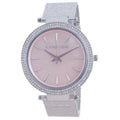 Michael Kors Darci Analog Pink Dial Silver Mesh Bracelet Watch For Women - MK4518