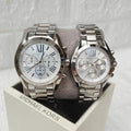 Michael Kors Bradshaw Silver Dial Silver Steel Strap Watch for Men - MK5535