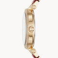 Michael Kors Parker Mother of Pearl Red Dial Two Tone Steel Strap Watch for Women - MK6427