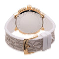 Michael Kors Sydney Quartz White Dial White Leather Strap Watch For Women - MK7221
