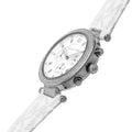 Michael Kors Parker Chronograph White Dial White Leather Strap Watch For Women - MK7226