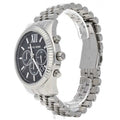 Michael Kors Lexington Chronograph Black Dial Black Steel Strap Watch For Men - MK8602