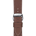 Tissot Gentleman Blue Dial Brown Leather Strap Watch For Men - T127.410.16.041.00