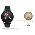 Armani Exchange Cayde Analog Black Dial Black Leather Strap Watch For Men - AX7120