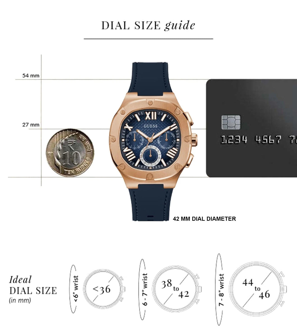 Guess Headline Multifunction Quartz Blue Dial Blue Silicone Strap Watch For Men - GW0571G2