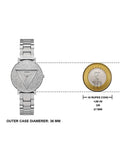 Guess Trend Diamonds Silver Dial Silver Steel Strap Watch for Women - GW0512L1