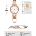 Michael Kors Pyper Three-Hand White Dial Rose Gold Steel Strap Watch For Women - MK4594