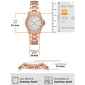 Michael Kors Camille Quartz Mother of Pearl White Dial Rose Gold Steel Strap Watch For Women - MK7364