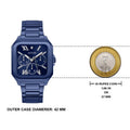 Guess Dress Multifunction Blue Dial Blue Steel Strap Watch for Men - GW0631G3