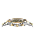 Salvatore Ferragamo Sapphire Chrono Green Dial Two Tone Steel Strap Watch for Men - SFME01223