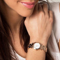 Marc Jacobs Mini Amy White Dial Rose Gold Steel Strap Watch for Women - MBM3078