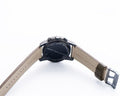 Marc Jacobs Larry Chronograph Black Dial Grey Leather Strap Watch for Men - MBM5034