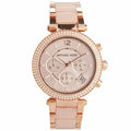 Michael Kors Parker Pink Dial Two Tone Steel Strap Watch for Women - MK5896